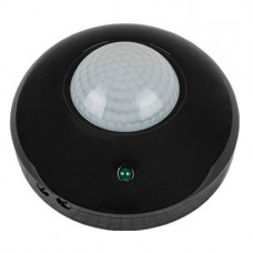 Ανιχνευτής Κίνησης Οροφής 5A 230V 360° Μαύρος IP20